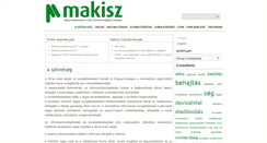 Desktop Screenshot of makisz.hu